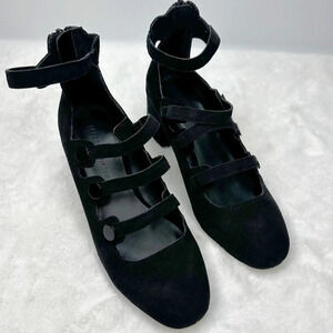 Rebecca Minkoff Blair Black Suede Strappy Pump Size 7.5